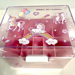 Pink Unicorn Rainbow Miniso Lipstick Makeup Organizer Cute Girls Pretty Desk NEW